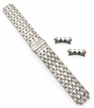 Bransoleta do zegarka JVD JE612 – stalowa srebrna 20 mm z logo marki.jpg